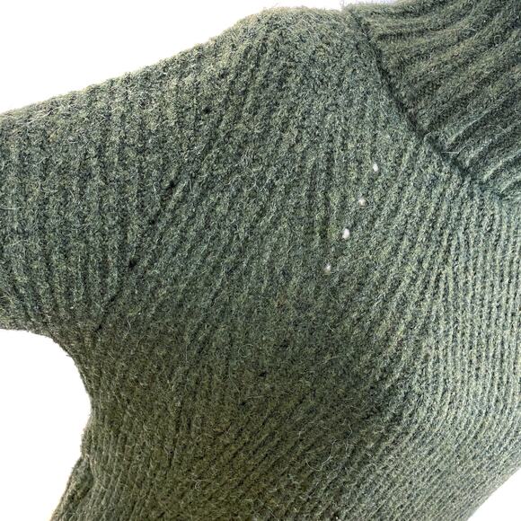 Jessica Simpson Chunky Funnel Neck Sweater - Forest Green - S - Picture 4 of 10